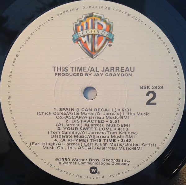 Al Jarreau : This Time (LP, Album, Win)
