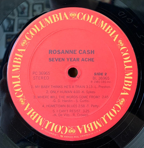 Rosanne Cash : Seven Year Ache (LP, Album, Car)