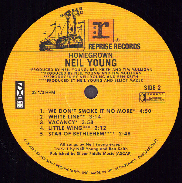 Neil Young : Homegrown (LP, Album)