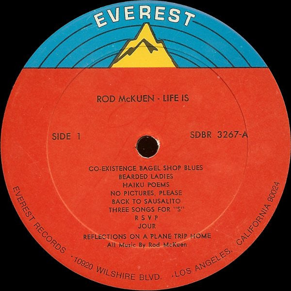 Rod McKuen : Life Is (LP, Album, RE)