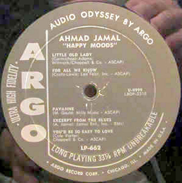 Ahmad Jamal : Happy Moods (LP, Album, Mono)