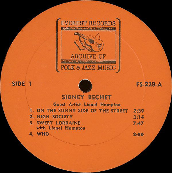 Sidney Bechet Guest Artist Lionel Hampton : Sidney Bechet (LP, Comp, RE)