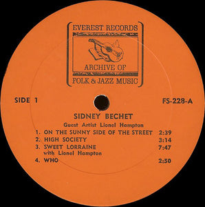Sidney Bechet Guest Artist Lionel Hampton : Sidney Bechet (LP, Comp, RE)