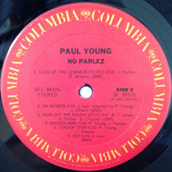 Paul Young : No Parlez (LP, Album, Pit)
