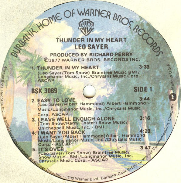 Leo Sayer : Thunder In My Heart (LP, Album, Gol)