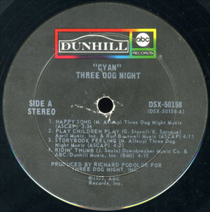 Three Dog Night : Cyan (LP, Album, San)