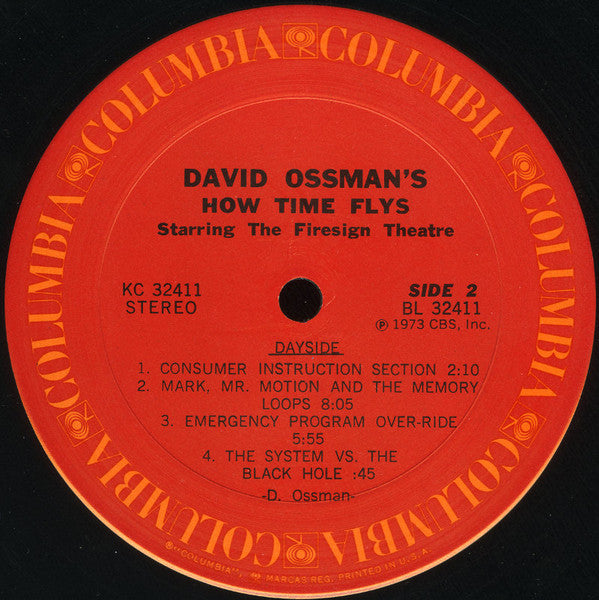 David Ossman Starring The Firesign Theatre : David Ossman's How Time Flys (LP, Album, Pit)