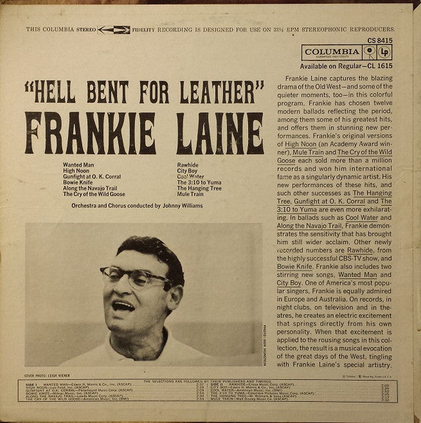 Frankie Laine : Hell Bent For Leather! (LP, Album, RP)