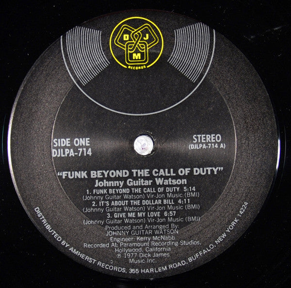 Johnny Guitar Watson : Funk Beyond The Call Of Duty (LP, Album, San)