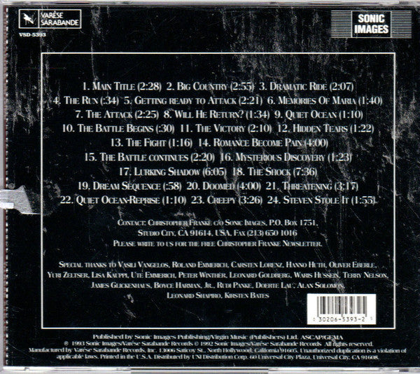 Christopher Franke : New Music For Films: Vol. 1 (CD, Album)