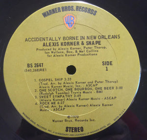 Alexis Korner & Snape : Accidentally Borne In New Orleans (LP, Album)