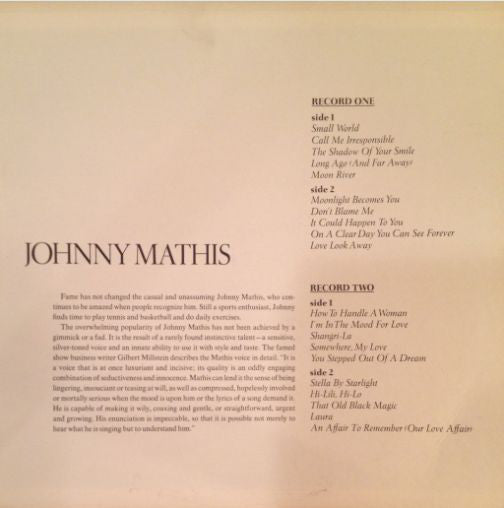 Johnny Mathis : The Magic Of Johnny Mathis (2xLP, Comp)