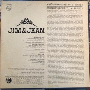 Jim & Jean : Jim & Jean (LP, Album, Mono)