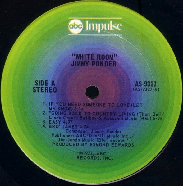Jimmy Ponder : White Room (LP, Album)
