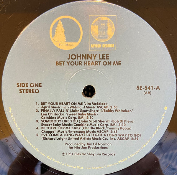 Johnny Lee (3) : Bet Your Heart On Me (LP, Album)