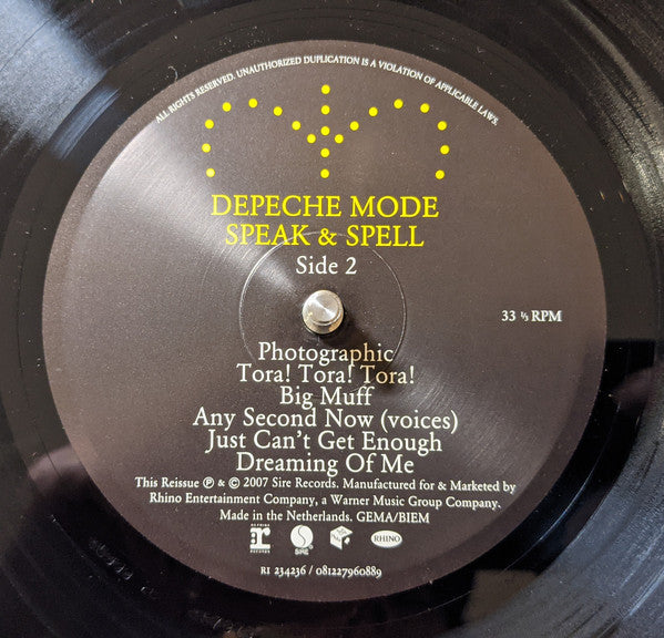 Depeche Mode : Speak & Spell (LP, Album, RE, RM, 180)