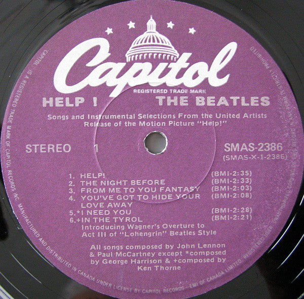 The Beatles : Help! (Original Motion Picture Soundtrack) (LP, Album, RE, Pur)
