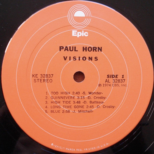 Paul Horn : Visions (LP, Album)