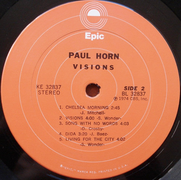 Paul Horn : Visions (LP, Album)