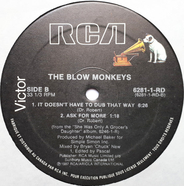 The Blow Monkeys : It Doesn't Have To Be This Way (12")