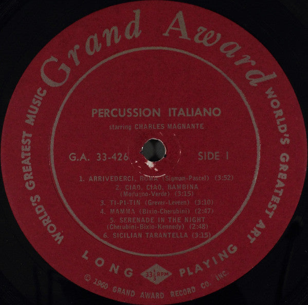 Charles Magnante : Percussion Italiano (LP, Album)