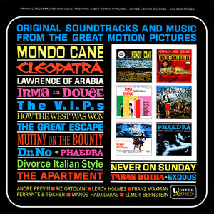 Various : Original Soundtracks And Music From The Great Motion Pictures (LP, Comp)