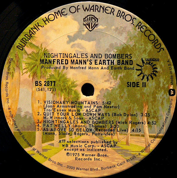 Manfred Mann's Earth Band : Nightingales & Bombers (LP, Album, Pit)