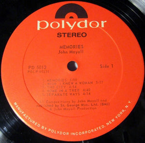 John Mayall / Jerry McGee / Larry Taylor : Memories (LP, Album, Phi)