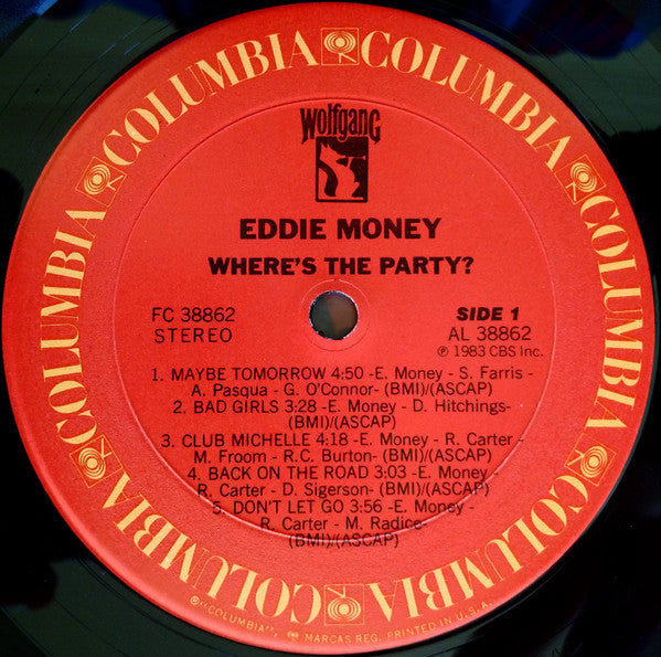 Eddie Money : Where's The Party? (LP, Album, Pit)