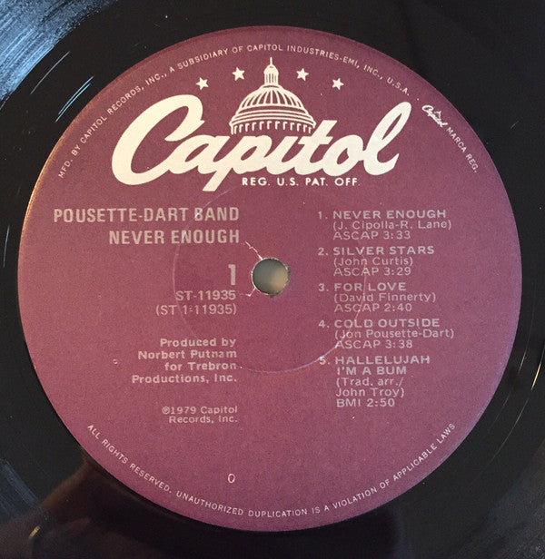 Pousette-Dart Band : Never Enough (LP, Album, LA )