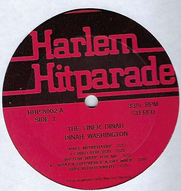 Dinah Washington : The Finer Dinah (LP, Comp)