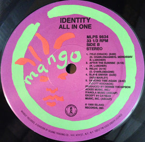 Identity (6) : All In One (LP, Album)