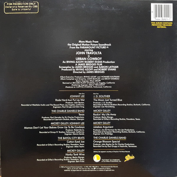 Various : Urban Cowboy II (More Music From The Original Motion Picture Soundtrack) (LP, Album, Comp)