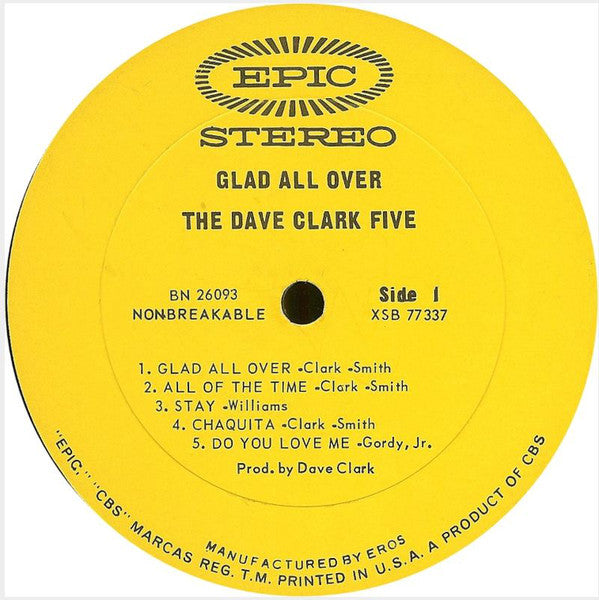 The Dave Clark Five : Glad All Over (LP, Album)