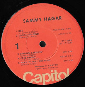 Sammy Hagar : Sammy Hagar (LP, Album, Jac)