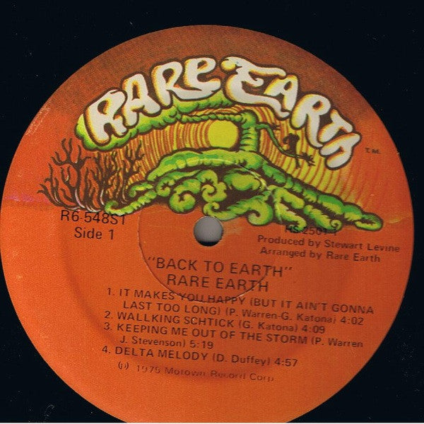 Rare Earth : Back To Earth (LP, Album)