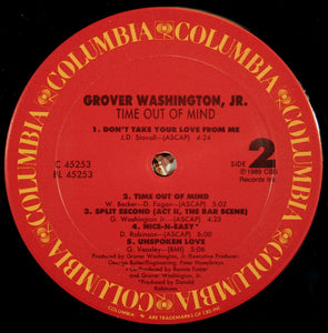 Grover Washington, Jr. : Time Out Of Mind (LP, Album, Car)
