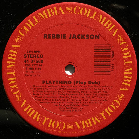 Rebbie Jackson : Plaything (12", Single)