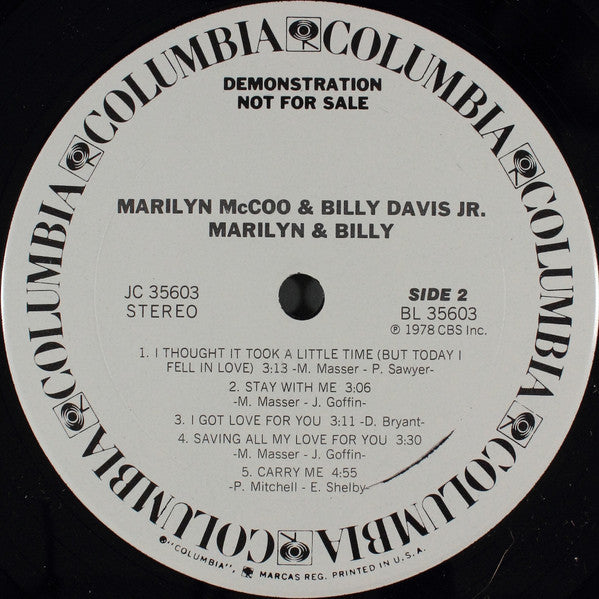 Marilyn & Billy* : Marilyn & Billy (LP, Album, Promo, Ter)
