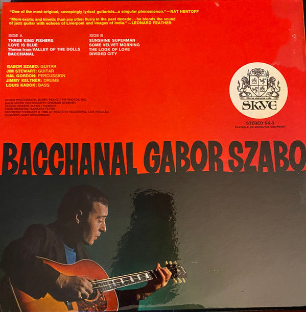 Gabor Szabo : Bacchanal (LP, Album, Mon)