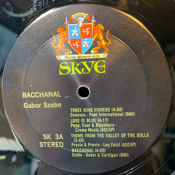Gabor Szabo : Bacchanal (LP, Album, Mon)