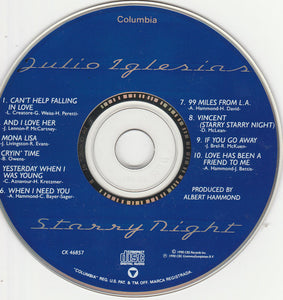 Julio Iglesias : Starry Night (CD, Album, Pit)