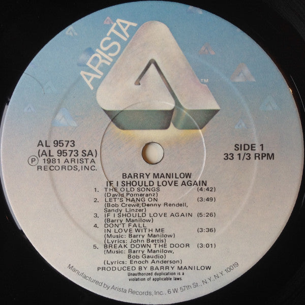 Barry Manilow : If I Should Love Again (LP, Album)