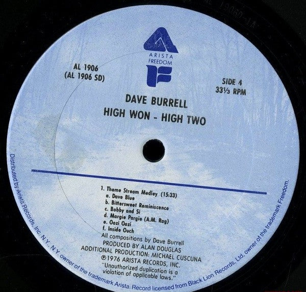 Dave Burrell : High Won - High Two (2xLP, Album)