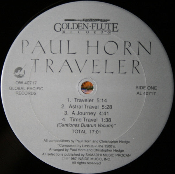 Paul Horn With Christopher Hedge : Traveler (LP, Album)