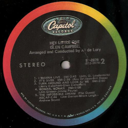 Glen Campbell : Hey, Little One (LP, Album, Scr)