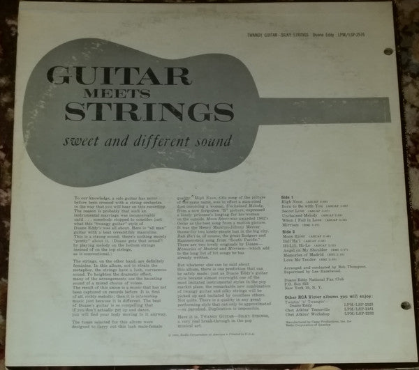 Duane Eddy : Twangy Guitar Silky Strings (LP, Album)
