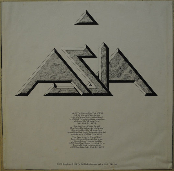 Asia (2) : Asia (LP, Album, Jac)