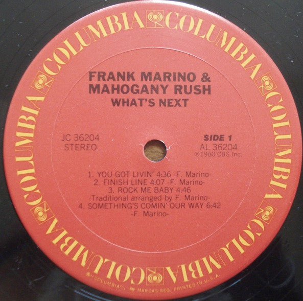 Frank Marino & Mahogany Rush : What's Next (LP, Album, San)