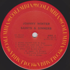 Johnny Winter : Saints & Sinners (LP, Album)